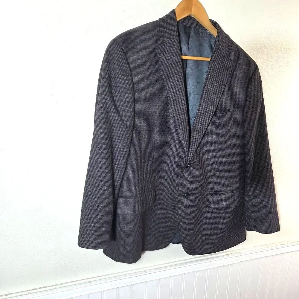 Michael Kors Men’s Blazer Sport Coat 42R Brown Check Wool Blend